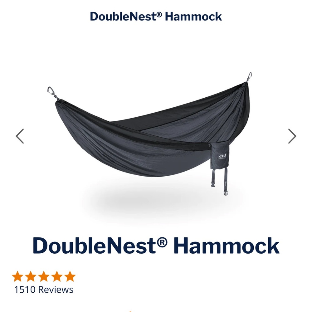 Eno double nest hammock, brown and black